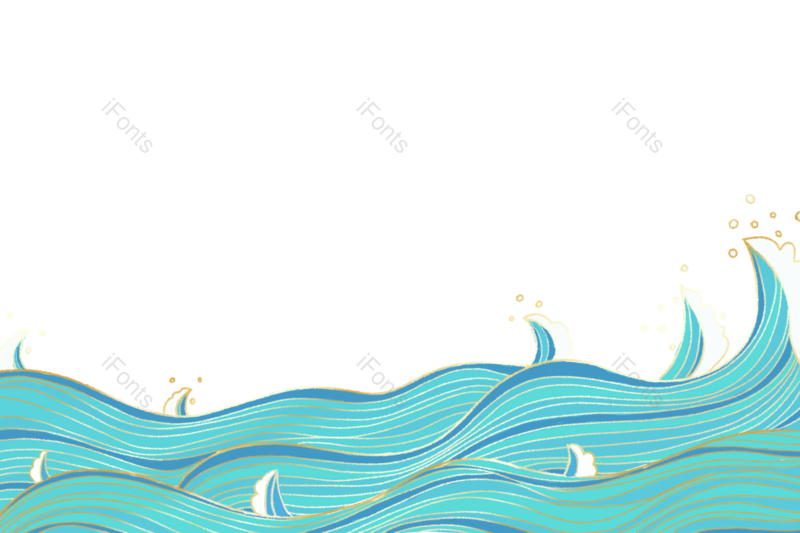 边框图片,海浪边框元素,浪花PNG,海浪免抠素材